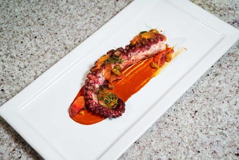 Angry Sauce Recipe, Spanish Octopus, Octopus Recipe, Octopus Recipes, Raw Pistachios, Paprika Sauce, Grilled Octopus, Dream Food, Pub Food