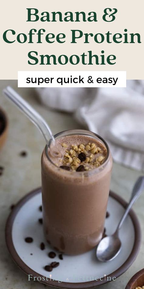 Coffee Protien Smoothies Recipes, Smoothies No Protein Powder, Coffee Smoothie With Yogurt, Pea Protein Powder Smoothie Recipes, Nut Free Smoothie Recipes, Healthy Smoothies With Greek Yogurt, Protein Smoothie With Yogurt, Greek Yogurt Coffee Smoothie, Greek Yogurt Smoothie Protein