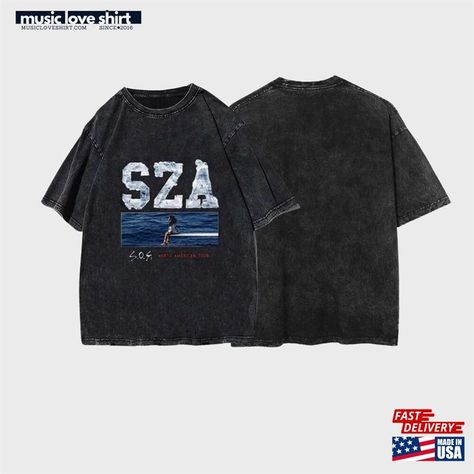 Sza Sos Tour Vintage Black Acid Wash 100% Cotton T-Shirt Graphic Print Tshirt Hoodie Check more at https://musicloveshirt.com/product/sza-sos-tour-vintage-black-acid-wash-100-cotton-t-shirt-graphic-print-tshirt-hoodie/ Sza Graphic, Sza Sos Tour, Sza Shirt, Graphic Print Tshirt, Sza Sos, Vintage Rap Tees, Japandi Living Room, Beige Wall Art, Japandi Living