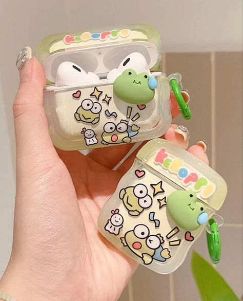 Cute Frog Case For AirPods 3 Cartoon Case for AirPods 2 Pro 3 Cartoon, Airpods 2, Animal Phone Cases, Iphone Cases Cute, Airpods 3, Cute Frog, Cute Frogs, Cute Animals, Iphone Cases