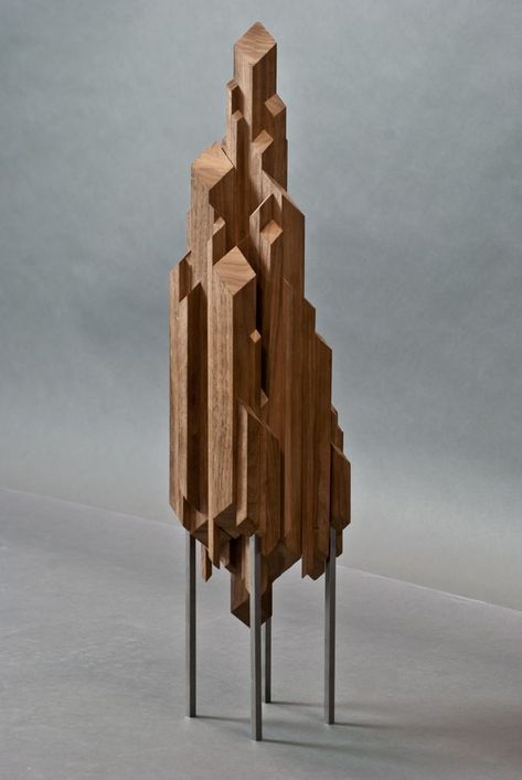 Construction Sculpture, Geometry Sculpture, Wooden Sculptures, Architectural Sculpture, Cardboard Sculpture, Geometric Sculpture, Wood Scraps, Contemporary Sculpture, Wooden Sculpture