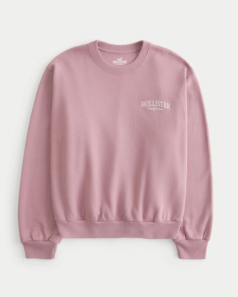 Women's Easy Logo Crew Sweatshirt | Women's Clearance | HollisterCo.com Hollister California, Crew Sweatshirts, Hollister, Outfits For Teens, Sweatshirts Women, Sweatshirts, ? Logo, Clothes