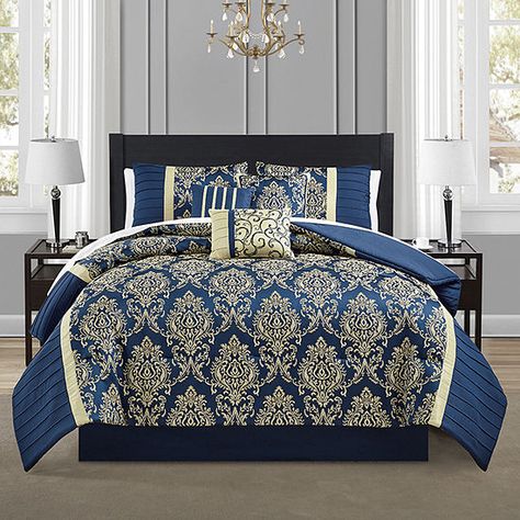 Blue And Gold Comforter Sets, Black And Gold Comforter Set, Blue And Gold Duvet Cover, Gold Comforter Set, Blue And Gold Bedroom Beds & Bed Frames, Teal And Gold Bedroom Bed Bath & Beyond, Blue And Gold Bedroom, Blue Comforter Sets, Bedroom Decor For Couples