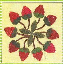 Piece O' Cake Designs Pin Pal Letter #22/Applique Pattern/Strawberry Wreath Strawberry Quilt, Strawberry Wreath, Applique Quilt Patterns, Strawberry Patch, Pin Pals, Applique Quilt, Summer Quilts, Applique Pattern, Antique Quilts