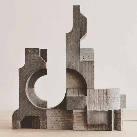 David Umemoto, Henning Larsen, Brutalism Architecture, Architectural Sculpture, Concrete Architecture, Concrete Sculpture, Arch Model, Renzo Piano, Architecture Models