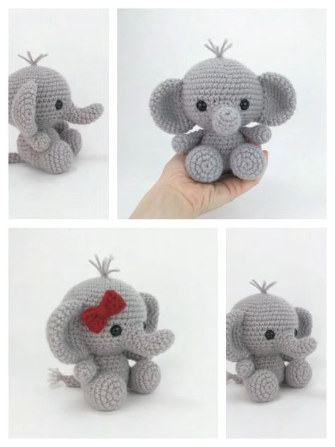 Cute Elephant Crochet Pattern Free, Free Pattern Crochet Elephant, Worsted Crochet Patterns, Baby Elephant Crochet Pattern Free, How To Crochet An Elephant, Amigurumi Elephant Patterns – Free Amigurumi Crochet, Mini Elephant Crochet Pattern Free, Free Crocodile Crochet Patterns, Cute Amigurumi Animals