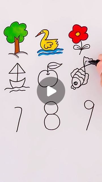 Creative Drawing for kids on Instagram: "Let’s learn how to draw using Numbers #reels #draw #drawing #art #trending #reelsinstagram #reelsinsta #viral" Drawing For 5 Yrs Old, Drawing With Numbers Kids, Number Drawing For Kids, Number Drawing For Kids 1 To 10, Winter Guided Drawing For Kids, Drawing Classes For Kids, Number Drawing, Numbers For Kids, Drawing Activities