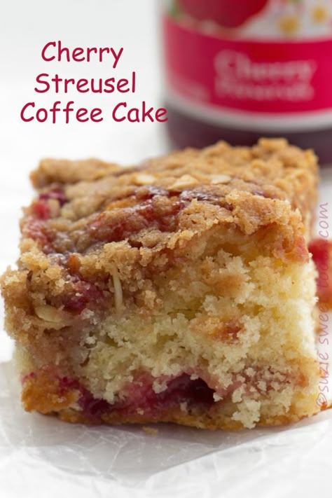 Prune Coffee Cake, Cherry Coffee Cake Recipes, Cherry Streusel, Cherry Coffee Cake, Fall Desert, Crumb Cakes, Perfect Cheesecake, Cake Cherry, Crumb Coffee Cakes