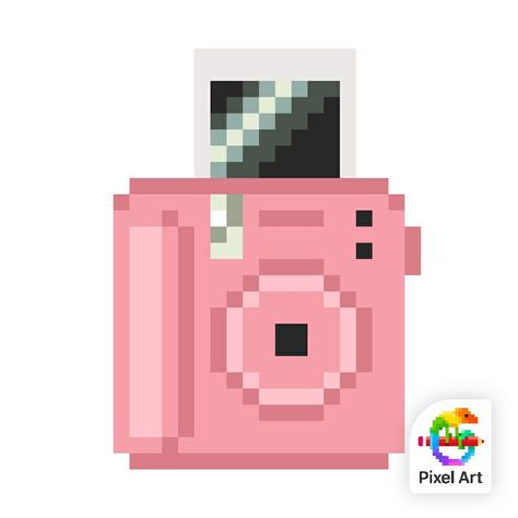 3d Pixel, 3d Camera, Easy Pixel Art, Polaroid Camera, Art Icon, Pixel Art, Phone Wallpaper, Cross Stitch, Mario Characters