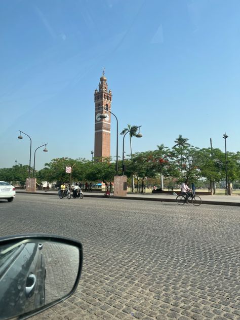 Lucknow Agra expressway. Looks like the exit point from the city was visualised with clock tower in old times #lucknowexpressway #UttarPradesh #expressway Hazratganj Lucknow Snap, Lucknow Pictures, Lucknow Photography, Lucknow Aesthetic, Lucknow City, Art Deco Posters Prints, Flower Jewellery For Mehndi, Rainy Wallpaper, Delhi Travel