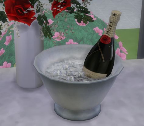 Champagne Bucket Sims 4 Champagne, Thank You Sweetie, Sims 4 Studio, Sims 4 Clutter, Champagne Bucket, Sims 4 Gameplay, Sims 4 Dresses, The Shed, Champagne Buckets