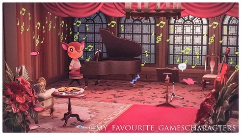 Fauna Happy Home Paradise, Happy Home Paradise, Animal Crossing Wild World, Acnh Ideas, Happy Home, Concert Hall, Animal Crossing, Paradise, Concert