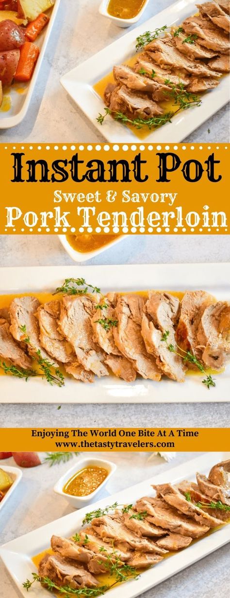 Check out our newest recipe for Sweet and Savory Pork Tenderloin made in the Instant Pot! You can even make the carrots and potatoes in the same pot at the same time! Pork Instant Pot, Tenderloin Pork, Ninja Cooking System, Ninja Cooking System Recipes, Carrots Potatoes, Pork Loin Recipes, Ninja Recipes, Instant Pot Pork, Tenderloin Recipes