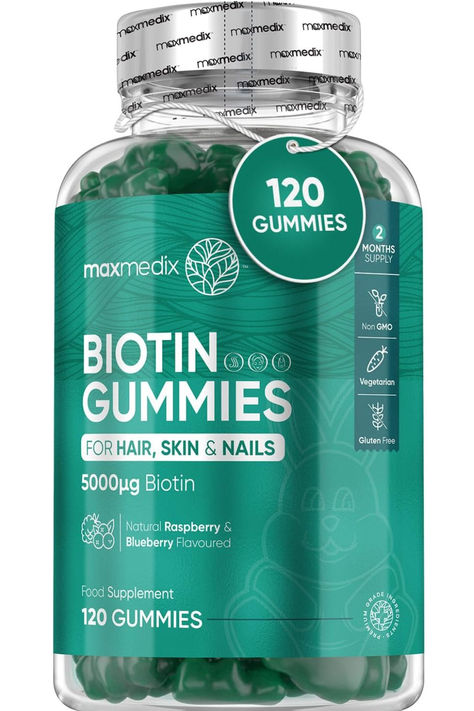 WHY MAXMEDIX'S BIOTIN GUMMIES?- Are you in search of hair growth vitamins or biotin gummies for women and men to make you feel and look your best? Go no further as our Biotin supplements are here to help. Each serving of our biotin gummies gives a potency of 5000mcg of Biotin (Vitamin B7) for your daily health. Each bottle contains 120 delicious and chewable biotin gummies (not biotin tablets or biotin capsules) to keep you restored for 2 whole months. Biotin Gummies, Hair Growth Gummies, Biotin Supplement, Hair Gummies, Skin Vitamins, Vitamin C Tablets, Biotin Hair Growth, Vitamin B7, Biotin Hair