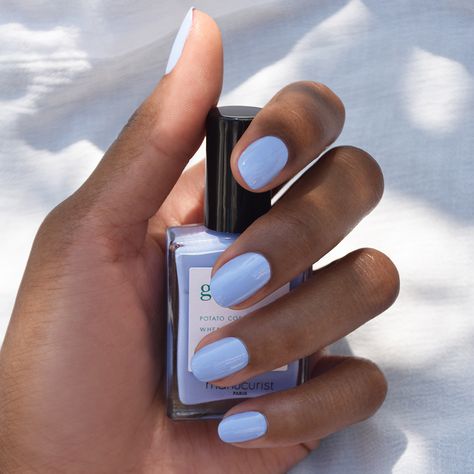 Pastel Blue Nails, Bio Sculpture Gel Nails, Cruelty Free Nail Polish, Bio Sculpture, Green Nail Polish, Blue Nail Polish, Bleu Pastel, Minimalist Nails, Green Nails