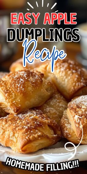 Easy Apple Dumplings Recipe Apple Dumplings Recipe, Dumplings Recipes, Easy Apple Dumplings, Almond Pie, Apple Dumpling Recipe, Apple Dumpling, Apple Puff Pastry, Pie Crust Dough, Apple Dumplings