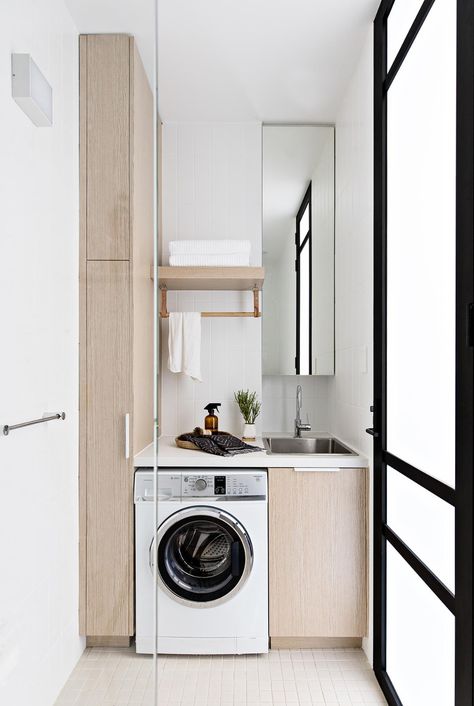 4 Things To Consider For A Functional And Beautiful Laundry | Hunting for George Easy Kitchen Renovations, Laundry Design, Laundry Room Inspiration, Small Laundry Room, Small Laundry, 아파트 인테리어, Laundry Storage, Laundry Room Design, Laundry In Bathroom