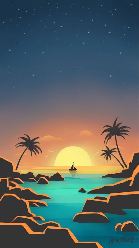 Silhouette Scenery, Spotify Board, Colour Illustration, Illustration Anime, Wallpaper Landscape, Baby Reindeer, Artistic Wallpaper, Seni Dan Kraf, Canvas Painting Designs