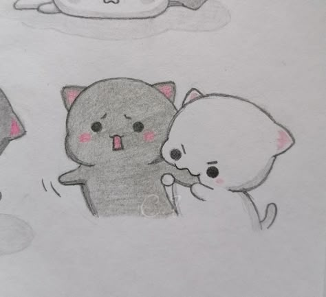 Kitties pier Cute Easy Doodles, Easy Love Drawings, Easy Doodle Art, Easy Doodles Drawings, Cute Doodles Drawings, Cute Doodle Art, Mini Drawings, Dessin Adorable, Cute Easy Drawings