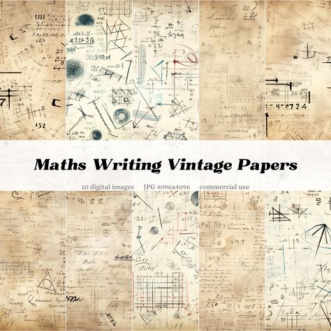 Maths Equations Written Vintage Papers | Doodles Scribbles Antique Old Calligraphy Writing Study Notes Scrapbook Journal Digital Background Old Calligraphy, Design Scrapbook, Scrapbook Journaling, Math Writing, Calligraphy Writing, Vintage Papers, How To Write Calligraphy, Journal Digital, Scrapbook Journal