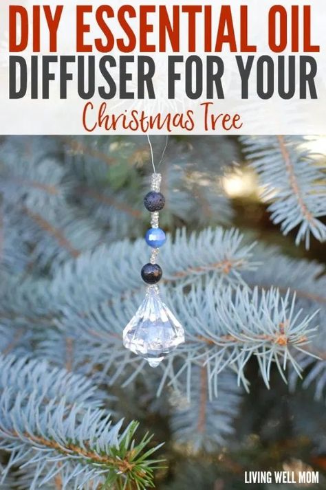 DIY Essential Oil Diffuser for Your Christmas Tree - Living Well Mom Christmas Tree Essential Oil, Diy Oil Diffuser, Diy Essential Oil Diffuser, Fake Christmas Trees, Live Christmas Trees, Diy Essentials, Essential Oils Gifts, Real Christmas Tree, Diy Oils