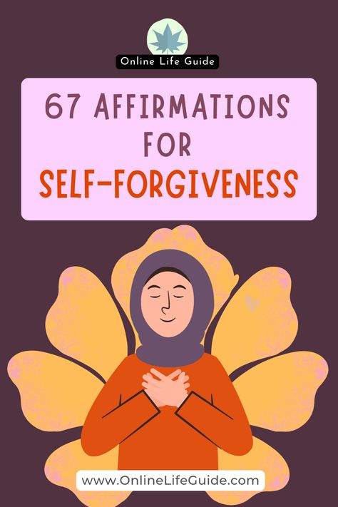 Do you struggle with forgiving yourself? Have you been searching for self forgiveness quotes for inner peace? This 67 self forgiveness affirmations are designed specifically to help you letting go of your past and getting over your mistakes. Plus, we'll also look into the 4 R's of self-forgiveness. Self Forgiveness Quotes, Forgiving Yourself Affirmations, Self Forgiveness Affirmations, Self Forgiveness, Affirmation For Forgiveness, Forgive Yourself, How To Forgive Yourself For The Past, Forgive Myself Affirmations, Forgiveness Does Not Change The Past