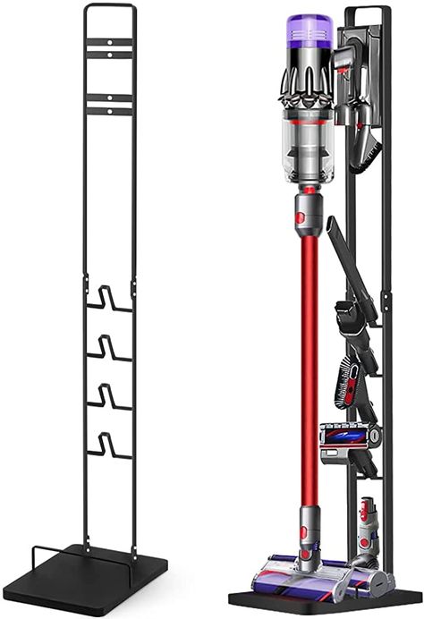 Vacuum Cleaner Storage, Dyson Cordless Vacuum, Dyson Vacuum Cleaner, Vacuum Storage, Cordless Stick Vacuum Cleaner, Vacuum Accessories, Dorm Room Essentials, Storage Closet Organization, Metal Storage