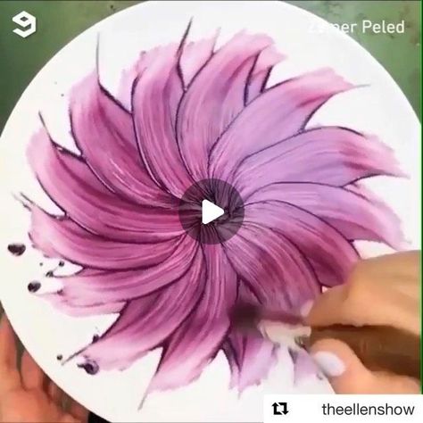 Zemer Peled on Instagram: "#Repost @theellenshow ・・・ #repost @9gag ・・・ Flowery plates IN BlOOM collection for @bernardaud - By @zemerpeled - #9gag #satisfying #painting #zemerpeled 💫💫💫THANK YOU @theellenshow !!! You are my FAVORITE person !!!💫💫💫" Flower Board, Floral Words, Flow Art, Deco Nature, Tasty Videos, Art Watch, Cones Crafts, Acrylic Painting Techniques, Tableware Collection