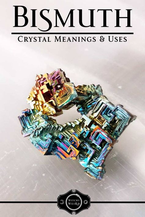 In this post, we learn about the beautiful bismuth crystal, its meaning, uses, metaphysical properties, healing power and magick it possesses. Crystal Healing Chart, Bismuth Crystal, Stone Candles, Crystals Healing, Astral Travel, Crystal Therapy, You're Amazing, Crystal Healing Stones, Crystal Magic