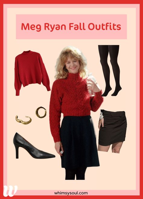 Sleepless In Seattle Outfits, Meg Ryan Outfits, Meg Ryan Fall, Cottage Fashion, 90s Street Style, Sleepless In Seattle, When Harry Met Sally, Velvet Party Dress, Long Pencil Skirt