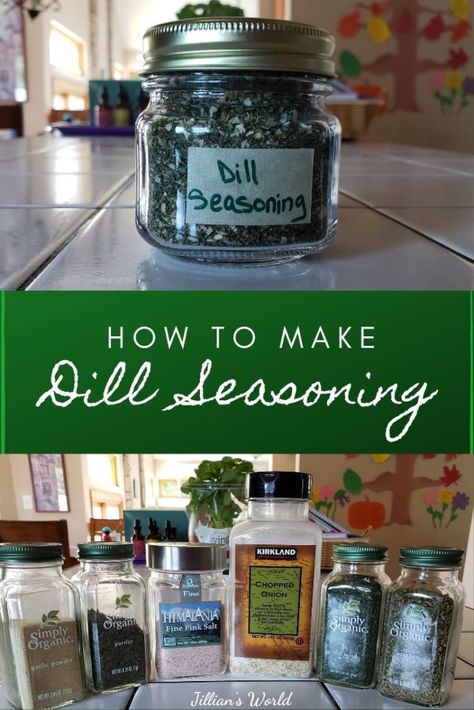 Season Mixes, Dill Seasoning, Creative Canning, Pickle Seasoning, Dill Pickle Recipe, Man Recipes, Homemade Dry Mixes, Homemade Seasoning, Diy Mixes