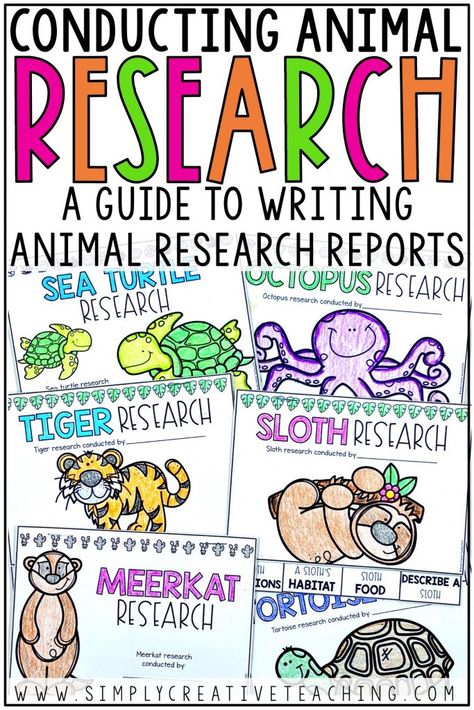 Animal Research Project, Animal Writing, Animal Report, Informative Writing, Animal Research, Animal Life Cycles, Nonfiction Text Features, 1st Grade Writing, Learn To Write