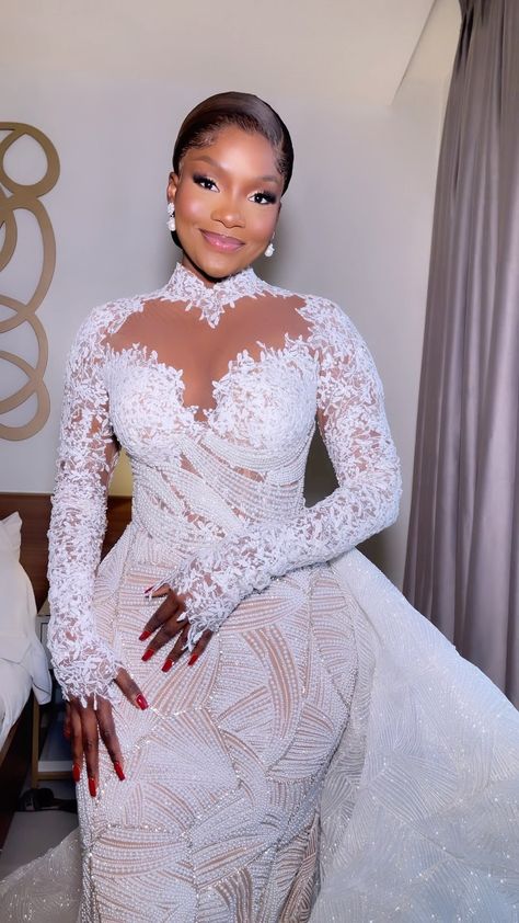 EmagineBybukola (@emaginebybukola) | Instagram Long Sleeve Wedding Gown, Extravagant Wedding Dresses, African Bridal Dress, Glam Wedding Dress, Romantic Wedding Dresses, Long Sleeve Wedding Gowns, Civil Wedding Dresses, Classy Wedding Dress, Stylish Wedding Dresses