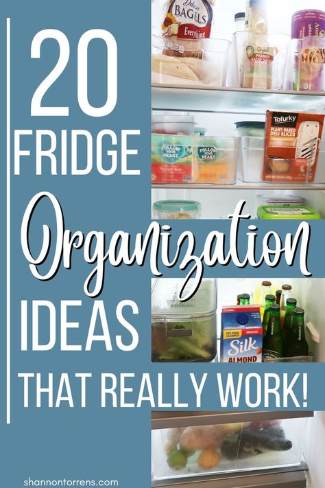 20 Fridge Organization Ideas That Really Work! Fridge Organization Ideas, Healthy Fridge, Expired Food, Declutter Kitchen, Stackable Bins, Pantry Organizers, Kitchen Games, Small Fridges, Fridge Storage