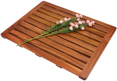 Amazon.com: Utoplike Teak Wood Bath Mat, Shower Mat Non Slip for Bathroom, 24”x18”, Wooden Floor Mat Square Large for Spa Home or Outdoor: Home & Kitchen Bathroom Wooden Floor, Teak Bath Mat, Wooden Shower Mat, Wood Bath Mat, Wooden Mat, Wood Bath Mats, Teak Shower Mat, Teak Bathmat, Wooden Bathmat