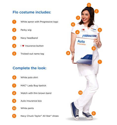 You could dress up as “Flo” from Progressive Insurance, the Geico Gecko or Jake from State Farm! #Halloween Progressive Logo, Flo Costume, Flo From Progressive, Flo Progressive, Farm Halloween, Jake From State Farm, Progressive Insurance, All Star Shoes, White Apron