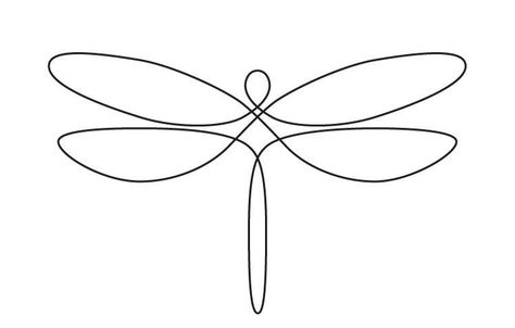 One Line Dragonfly Tattoo, Dragonfly Tattoos, Dragonfly Illustration, Bird Embroidery Pattern, Dragonfly Tattoo Design, French Knitting, Knitted Wire, Dragonfly Tattoo, Side Tattoos