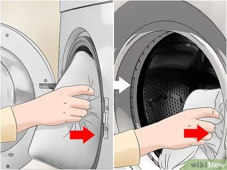 How to Wash a Pillow in the Washing Machine: 12 Steps Wash Feather Pillows, Cleaning Pillows, Pine Cabin, White Slipcovers, Wash Pillows, How To Clean Pillows, Detergent Dispenser, Front Loading Washing Machine, Diy Fashion Hacks