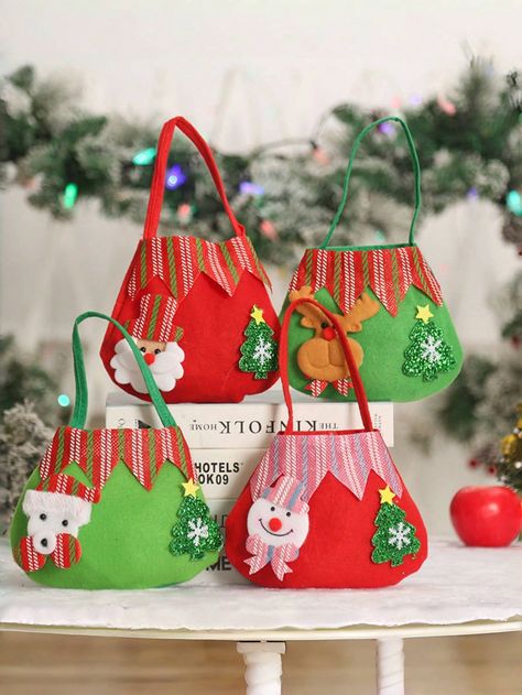 1pc Reusable Christmas Gift Bag, Christmas Tote Bag, Christmas Gift Sack, Party Gift Bag,Christmas Multicolor    Non-woven Fabric Christmas    Event & Party Supplies, size features are:Bust: ,Length: ,Sleeve Length: Christmas Gift Sack, Christmas Candy Gifts, Christmas Candy Bag, Holiday Christmas Party, Gift Sack, Christmas Tote Bags, Christmas Party Gift, Christmas Tote, Ornament Hooks