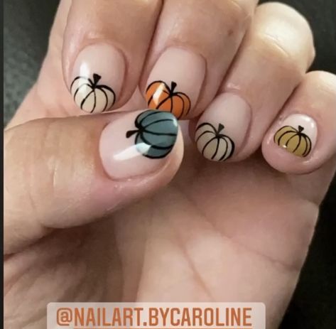 White Pumpkin Nail Art, Gold Pumpkin Nails, Short Pumpkin Nails, White Pumpkin Nail Design, Pumpkin Pedicure, Pumpkin Nail Art Halloween, Blue Pumpkin Nails, Pumpkin Pie Nails, White Pumpkin Nails