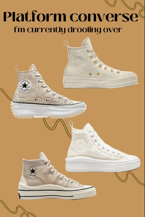 Women’s shoes gifts for her platform converse beige color chuck taylors for her shoes for women’s style Streetwear shoes streetstyle fashion Beige Platform Converse, Beige Converse Outfit, Platform Converse Shoes, Converse Platform Shoes, Outfit For Women Casual, Sneaker Pics, Trendy Converse, All Star Outfit, Beige Converse