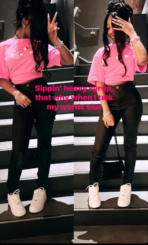 Fits With Pink Dunks, Back To School Outfits Black Women Pink, Outfits For Tripple Pink Dunks, Marni Outfit Black Women, Marni Shirt Outfit Black Women, Tripple Pink Dunks Outfit Black Women, Outfit Inspo Fly Girl, Matching Outfits Best Friend, Fly Outfit