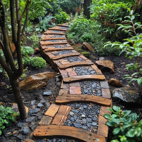 11+ Eco-Friendly Backyard Renovations Ideas for a Sustainable Makeover • 333+ Images • [ArtFacade] Natural Hardscape Ideas Backyard, Eco Aesthetic, Sustainable Backyard, Backyard Ecosystem, Colonial Garden, Rainwater Harvesting System, Stone Paving, Urban Heat Island, Drought Resistant Plants