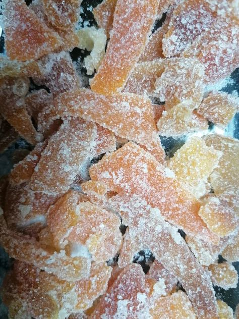 Citrus Peel Candy : 5 Steps (with Pictures) - Instructables Fruit Peel, Candied Fruit, Seitan, Gummy Candy, Candy Recipes, Different Recipes, Food Waste, Fruits And Veggies, 4 Ingredients