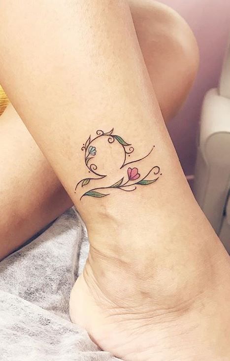 85 Unique Libra Tattoos to Compliment Your Personality and Body - Tattoo Me Now Libra Themed Tattoos, Marigold Libra Tattoo, Libra And Rose Tattoo, Mini Libra Tattoos, Libra Tattoo On Ankle, Libra Zodiac Tattoos Flower, Libra Mermaid Tattoo, Tattoo Ideas For Libras, Delicate Libra Tattoo