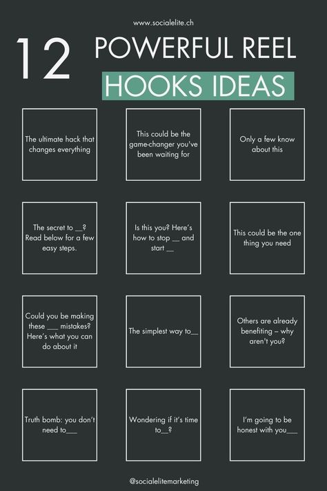 Social Media Manager, Reels Ideas, Post Ideas, Carousel Ideas, Content Planning, Social Media Tips, Instagram Growth, Social Media Strategist, Powerful Reel Hooks, Engagement Boost, Content Creation, Social Media Marketing, Instagram Reels, Video Marketing, Engagement Strategies, Audience Growth, Content Ideas, Digital Marketing, Viral Content, Social Media Strategy, Instagram Engagement, Viral Hooks, Hooks, Social Media, Content Marketing, Content Strategy, Content Tip, Instagram Strategy Ways To Engage On Social Media, Best Content For Instagram, Social Media Handles Design, Reel Hooks Instagram, Social Media Hooks, Reel Content Ideas, Reel Hooks, Reels For Instagram, Tips For Instagram