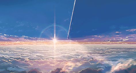 Kimi No Na Wa Wallpaper, Your Name Wallpaper, Kimi No Nawa, The Garden Of Words, Makoto Shinkai, Your Name Anime, Name Wallpaper, Anime Gifs, White Clouds