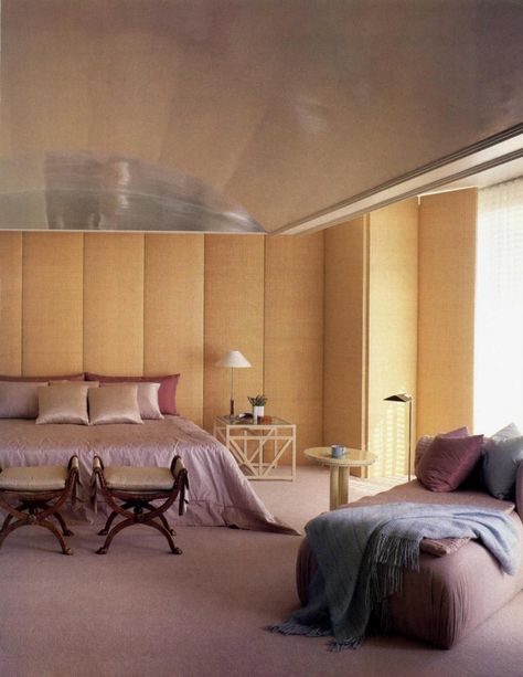 Print: | Architectural Digest Archive 80s Modern Home Decor, Architectural Digest Bedroom, 90s Interior, Outdoor Decoration Ideas, 80s Interior, Pierre Paulin, Relaxing Bedroom, Design Del Prodotto, The Change