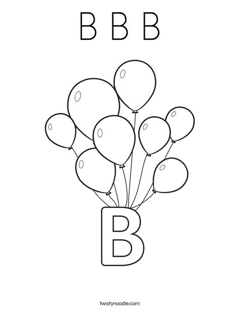 printable balloon stencil - Google Search Letter B Coloring Pages, Belle Coloring Pages, Cardboard Art Sculpture, Twisty Noodle, Bee Coloring Pages, Kindergarten Coloring Pages, Coloring Pages Inspirational, Preschool Letters, Coloring Pages For Boys