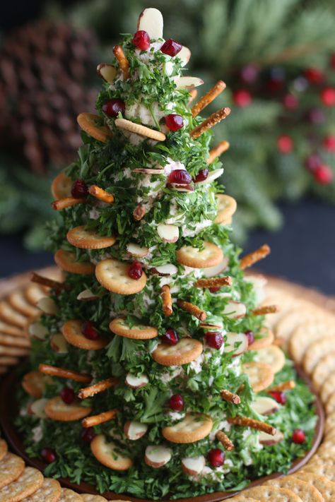 Boursin Cheese Christmas Tree, Boursin Christmas Tree, Christmas Tree Cheese Ball, Tree Appetizer, Cheese Tree, Appetizer Christmas, Appetizers Cheese, Christmas Tree Food, Cheese Dips